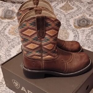 Ariat Women's Brown and Patterned Heeled Boots